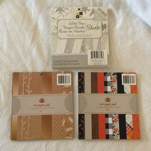 NEW 6 x 6 - 3 Pattern Paper Pads Arts Crafts Scrapbook